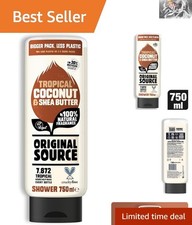 Hydrating Coconut & Shea Butter Shower Gel 750ml - Paraben-Free Luxury Cleanse 6.65 per litre