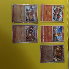 Pokémon TCG Charizard And Charmeleon 5x Card Bundle, Common/holo/rev Eng/Jap NM