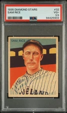 1935 Diamond Stars Sam Rice #32 PSA 3.5