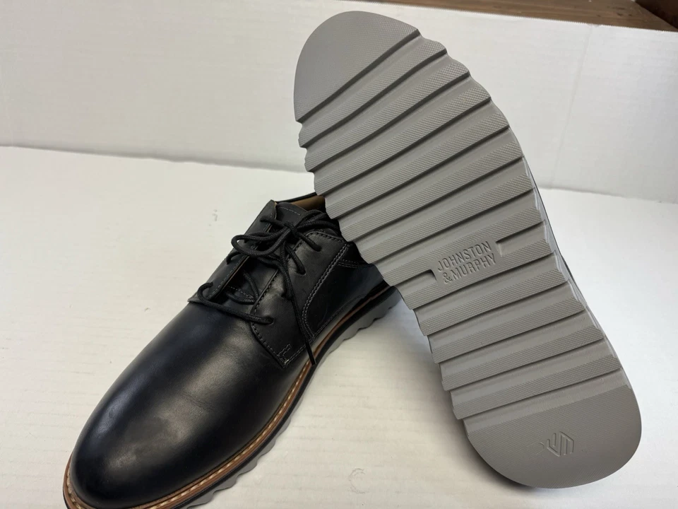 Zapato informal de vestir Johnston & Murphy Braydon para hombre punta lisa 9,5 ancho (negro) Foto 3 de 4