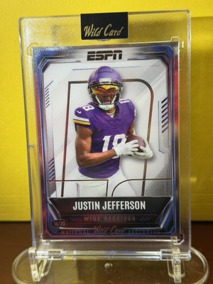 2026 JUSTIN JEFFERSON ESPN National Exclusive BLUE Silver Ser. 18/20 Vikings