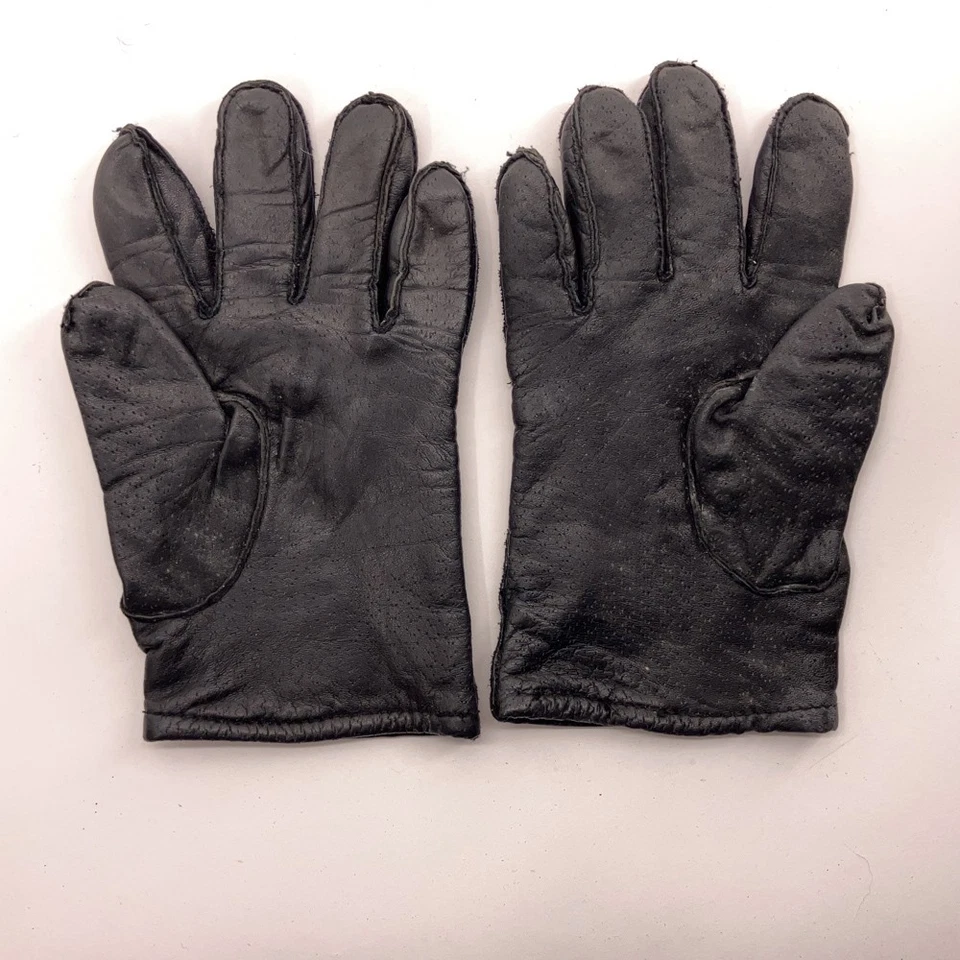 Grandoe Black Tooled Pattern Leather Gloves Size M - Image 2 of 4