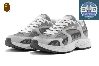 A BATHING APE BAPE SHARK STA #1 1L80 191 313 Silver Cowhide Men Unisex Shoes
