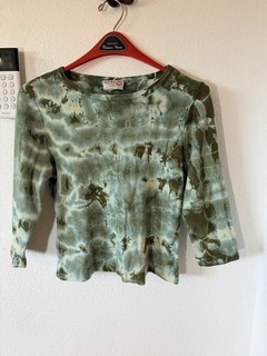 Vintage 90s Tie Dye Tee Shirt Women’s Medium 100% Cotton 3/4 Length Sleeve