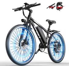 Electric Bike for Adults Teen, 1500W 26" Ebike, 25 MPH & 65 Miles Range, 7-Speed