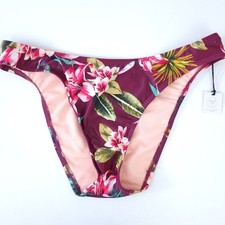 NEW Shade  Shore Bikini Bottoms Large Floral, Low and Cheeky Swimsuit Bottom