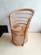 Mini Childs Mid Century Rattan Wicker Chair