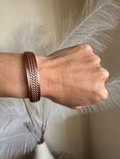 Triple Pure Copper Magnetic Bracelet Bangle Renew Balance Energy Power Calm Joy