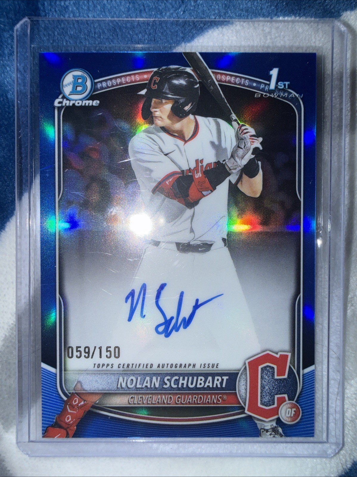 2025 Bowman Draft - Chrome Prospect Autographs Nolan Schubart Blue /150