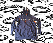 90's Official NFL Reebok Denver Broncos Hoodie Size XL