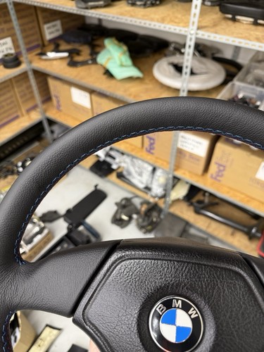 BMW E36 Sport steering wheel Leather Z3 E34 E39 M3 M5 Mtechnic triangle OEM Genu - Picture 8 of 21