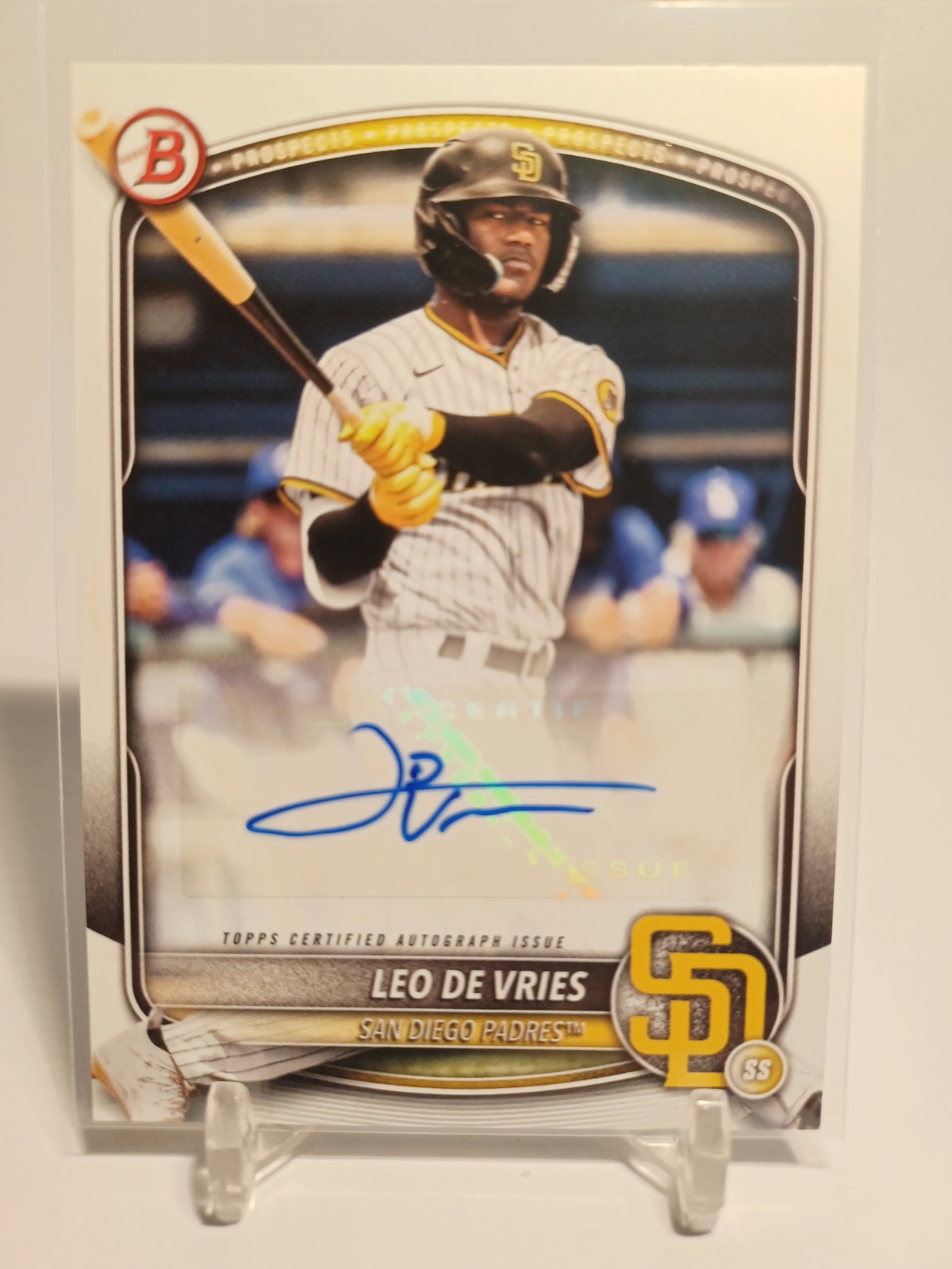 2025 BOWMAN BPA-LD LEO DE VRIES PROSPECT PAPER AUTO SAN DIEGO PADRES
