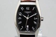 *Near MINT / PAPER & BOX* LONGINES L2.155.4 25mm Black Dial Quartz Men Watch 2