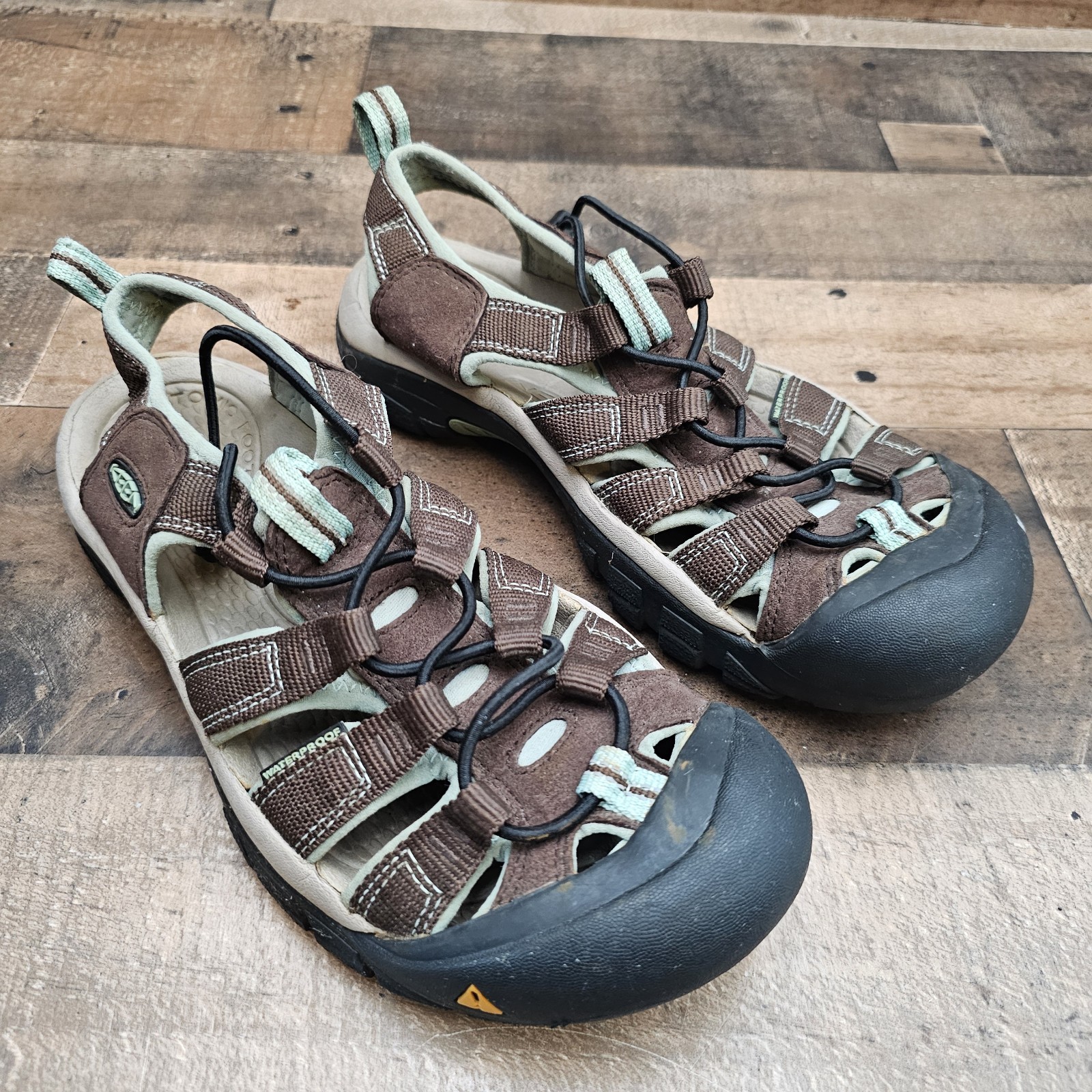 Keen scarpe sportive sandali donna misura 7 5M pelle marrone barca estate escursionismo