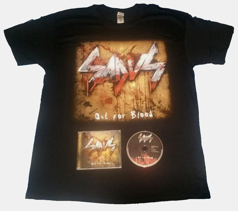 SADUS Out For Blood Official T-Shirt Large + CD Bundle - Thrash Metal