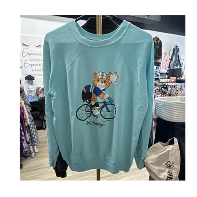 Vtg 1980s Cal Berkeley Sweatshirt Adin Of California Cycling Bear Crewneck Light