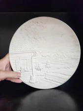 Byron Molds "Summertime" Unpainted Ceramic Plate, 3D