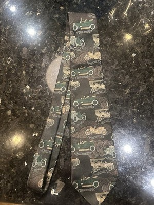 Vintage Cornelia James Neckwear Tie Vintage Cars Bentley Rolls-Royce Polyester