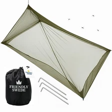 Outdoor Mosquito Net — Mosquito Netting for Camping & Bed; Army Green Bug Net...