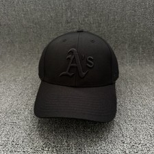 '47 Brand Oakland Athletics Blackout Strapback Black OSFA Baseball Cap Hat