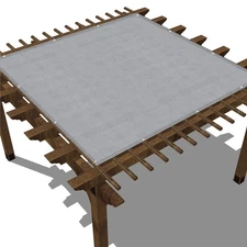 Patio Shade Pergola Cover 90% UV Block HDPE Mesh Beige W/Hems Stainless Grommets