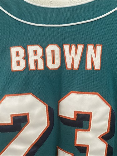 #23 Ronnie Brown Miami Dolphins Baseball Style Jersey - Picture 8 of 10