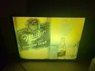 Vtg Miller Geuine Draft Beer Lighted Sign  - 20x15" Works!  Read Description.