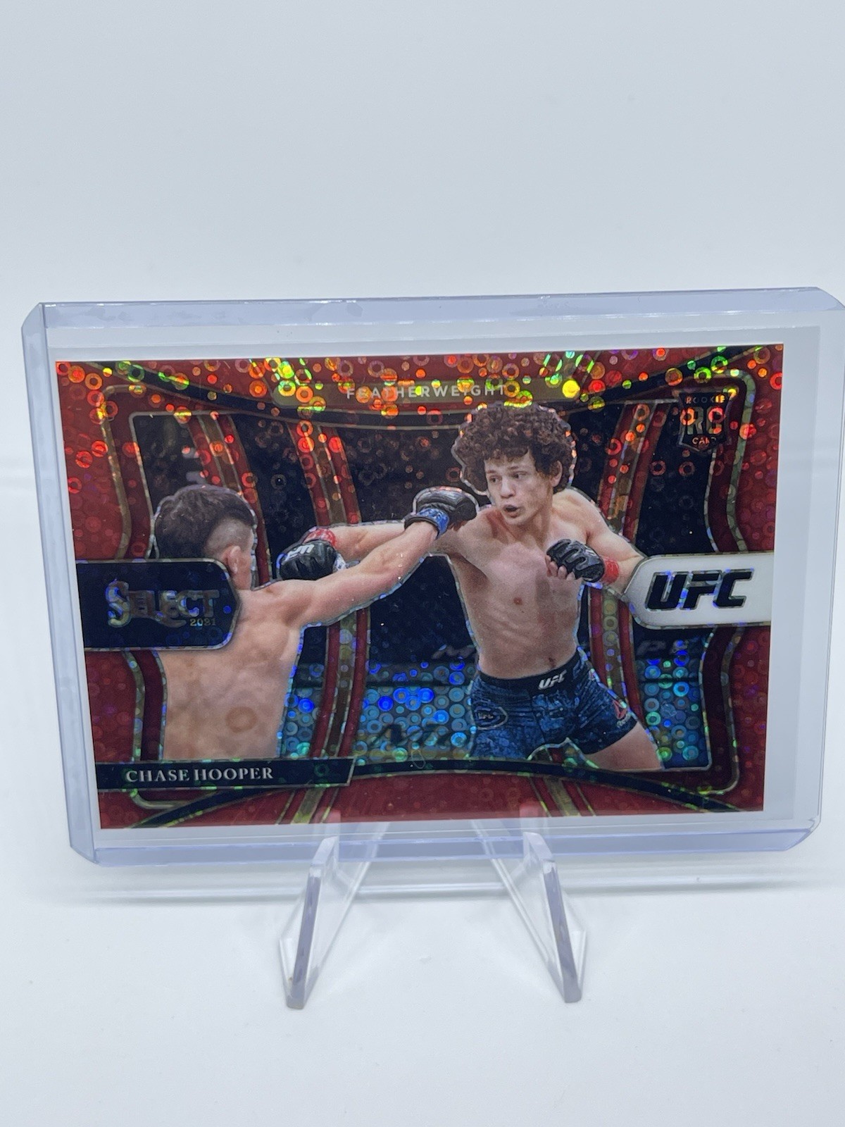 2021 Panini Select UFC Rookie Red Disco Prizm 198/199 Chase Hooper #125 RC SP