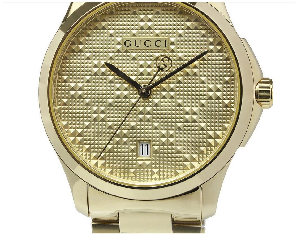 Reloj para dama Gucci G, YA126553, tono dorado atemporal de acero inoxidable, nuevo con etiquetas Foto 2 de 4