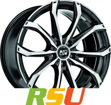 MSW MSW 48 gloss black full polished 9.5x20" ET33 LK5 112 ML 66.56 Alufelgen ...