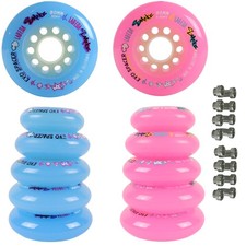 Labeda Smoke Evo Roller Hockey Wheels - 8-Pack with Evo Spacers - Choose Size a