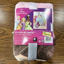 DISNEY PRINCESS PLUSH 62" X 90" BLANKET SUPER SOFT