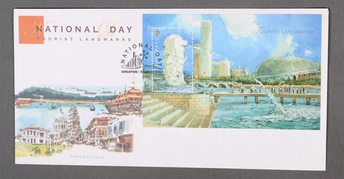MayfairStamps Singapore FDC 2007 National Day Tourist Landmarks Souvenir Sheet F