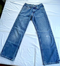 Lee Premium Select Jeans Boys 14 Blue Cotton Distressed Relaxed Fit Straight Leg