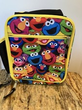 Sesame Street Insulated Lunch Box. Zippers And Mesh Pocket. Clean