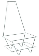 Metal Shopping Basket Stand with Sign Holder 