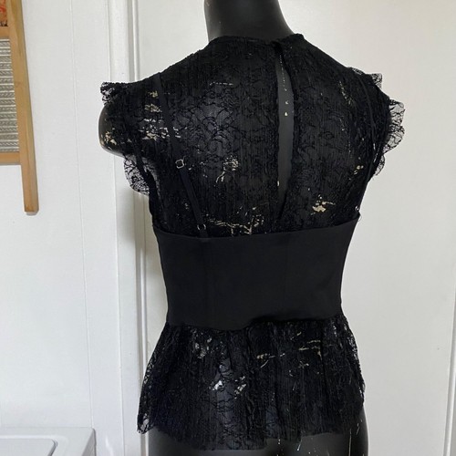 Zara Lace Peplum Twofer Bustier in Black Size Small NEW - Picture 5 of 6