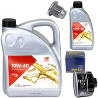 MotoröL Set 10W-40 6 Liter + ÖLfilter SM 142/1 + Schraube FüR Renault Kangoo 2.0