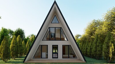 26X47 Modern DIY A-Frame Cabin Architectural Plans 38 detailed pages PDF Downloa