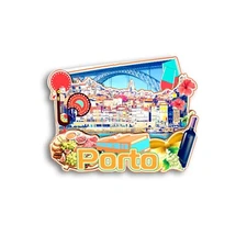 Porto PORTUGAL Refrigerator magnet 3D travel souvenirs wood craft gifts