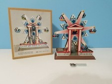 MS435 Snowflake Ferris Wheel Retro Clockwork Wind Up Tin Toy w/Box NEW