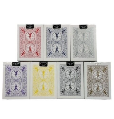 バイシクル バーコード右 オールドデック Lot 7 Deck Bicycle Trace Playing Cards Black, Silver, Gold, Yellow