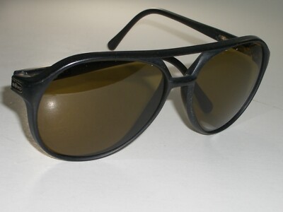 VINTAGE REVO BROWN H2O POLARIZED CRYSTAL LENS MATTE-BLACK SKI CATS SUNGLASSES