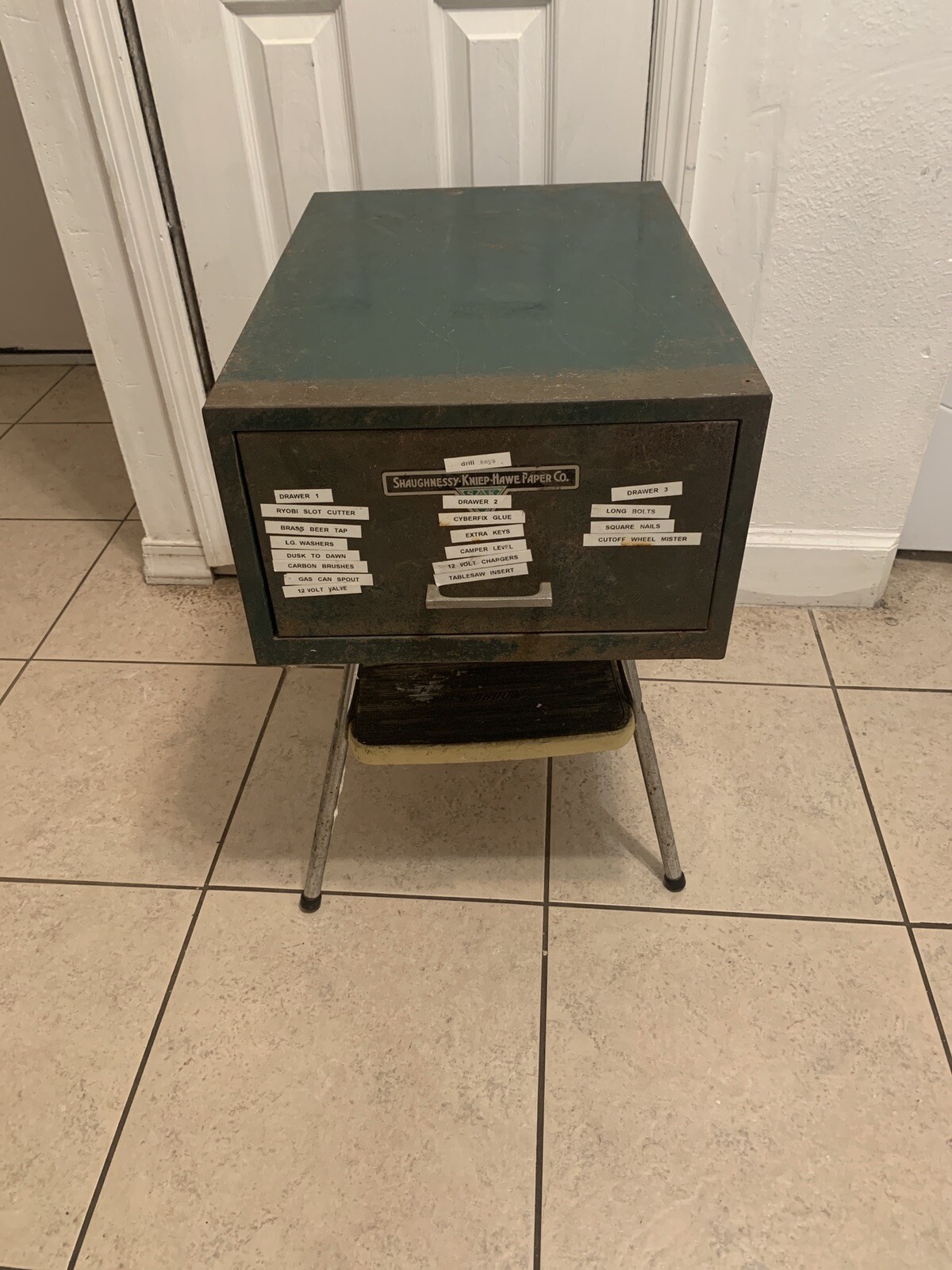 Vintage Metal Desktop File Box rusty industrial 1 drawer | eBay