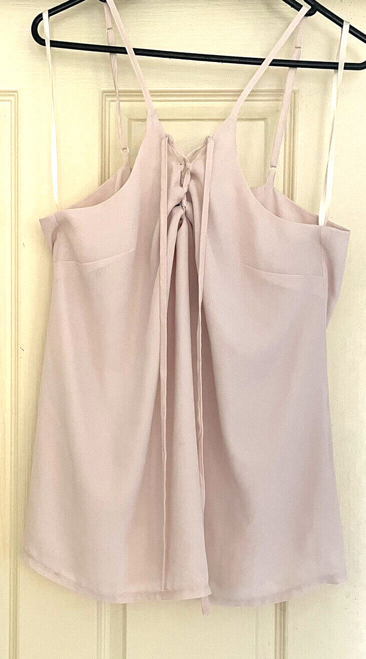 Ally  Lace Up Detail Cami Top Natural Size 12 New With Tags RRP $25.99