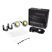 3 Inch White Led W White Halo Round Angel Eye Fog Driving Lamp Light Kit 3