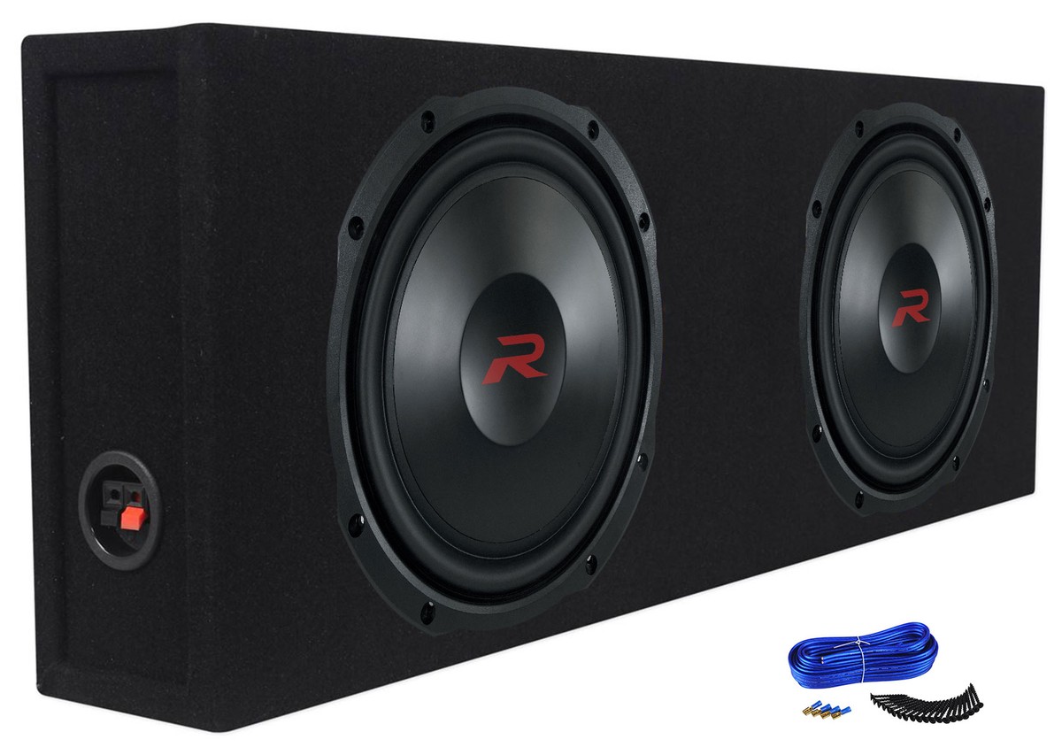 2) Alpine RS-W12D4 12” 600w RMS Shallow Subwoofers DVC Slim Subs+