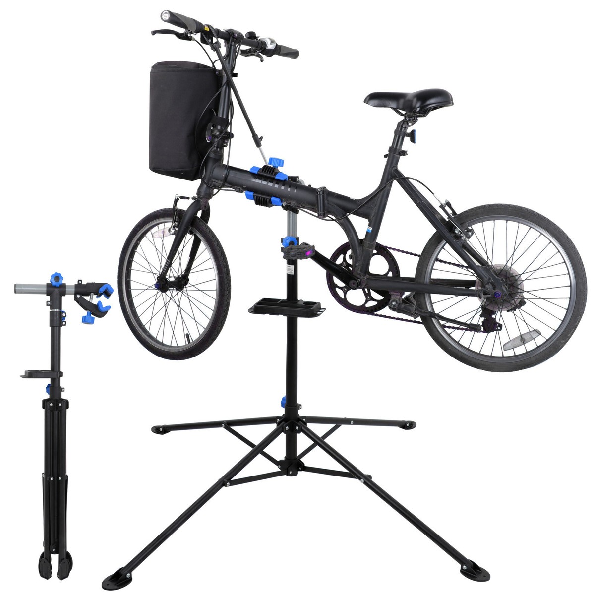 Metal Portable Heavy-Duty Bike Repair Stand Display Rack 360° Clamps Rotated