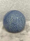 Ikea Decorative Ceramic Cobalt Blue Ball Orb #18397 5" Round - Flat Bottom