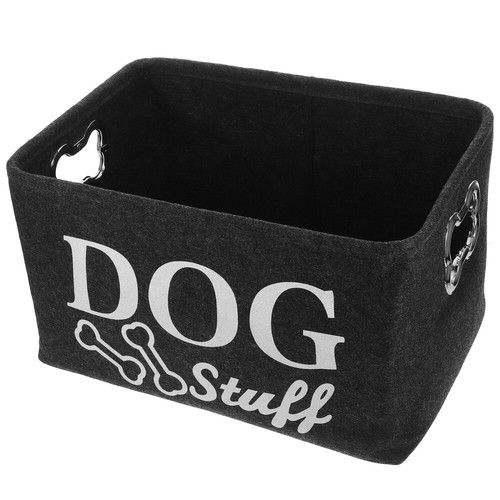 Caja de almacenamiento de juguetes de fieltro para mascotas para perros niños juguetes artículos diversos estuche de almacenamiento